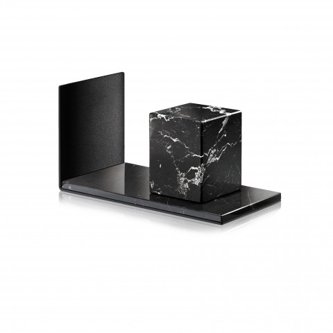 Serre-livre Small marbre Nero Marquina et noir - ATELIERS SANSONE